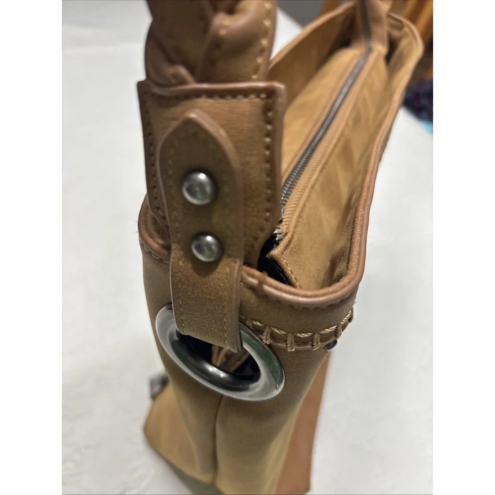 Trinity West Hair-On Leather Concealed Carry Hobo- Camel - Rare Find